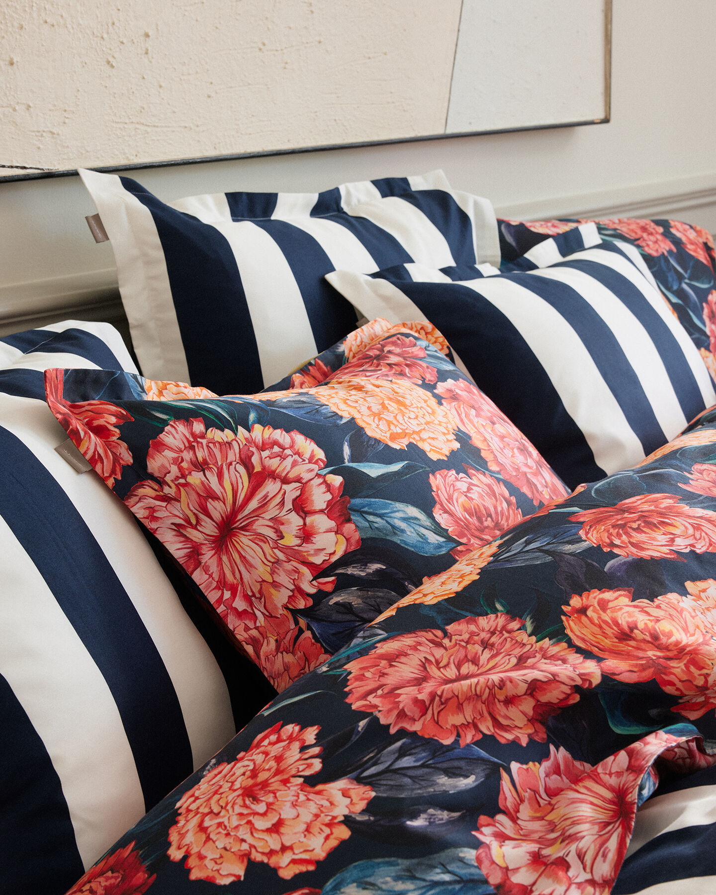 Einzelbettbezug mit Pfingstrosen-Print