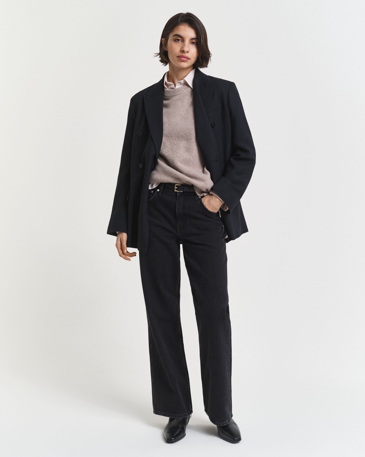 Weicher Rundhalspullover aus Wolle mit Kaschmiranteil