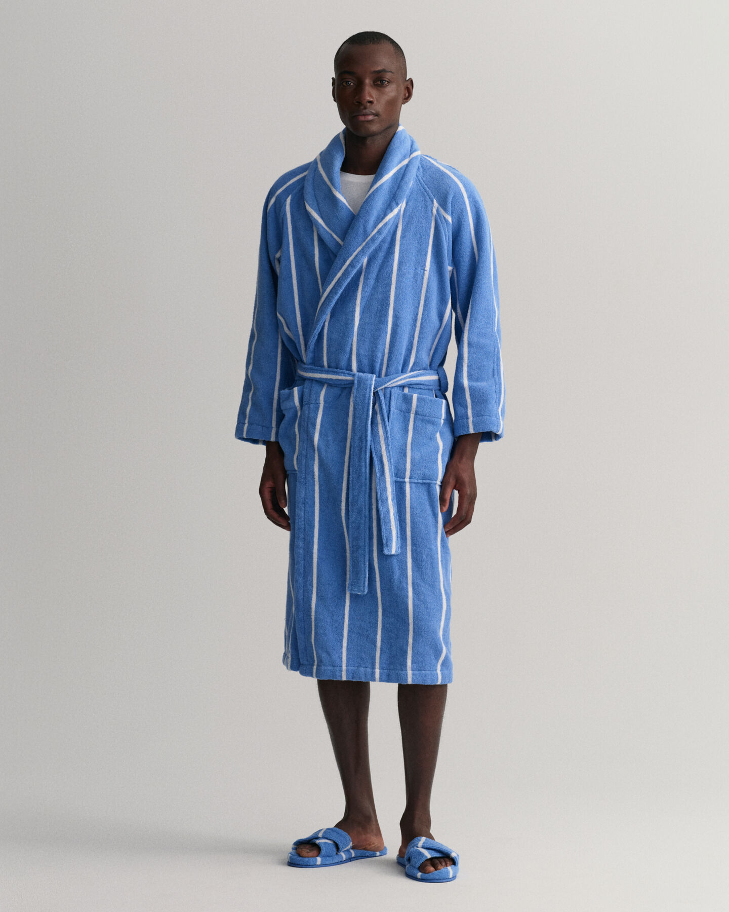 Bademantel mit Streifen