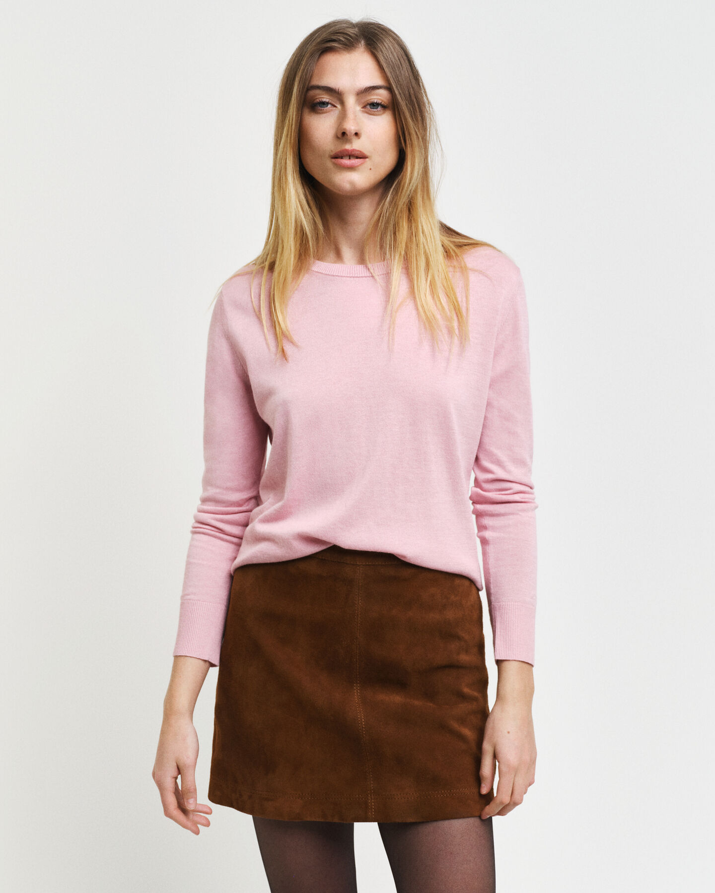 Feinstrick Rundhalspullover