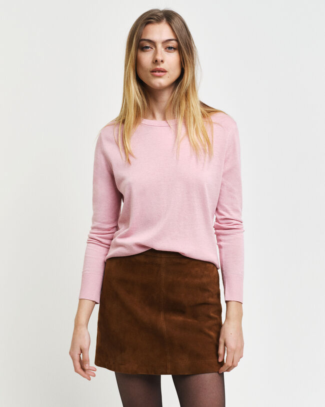 Feinstrick Rundhalspullover