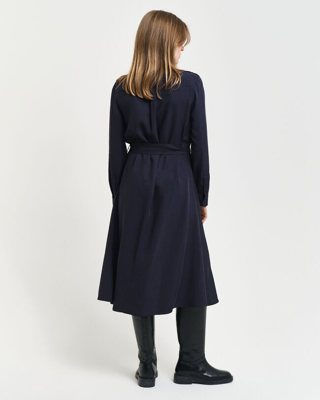 Hemdblusenkleid mit Tasche