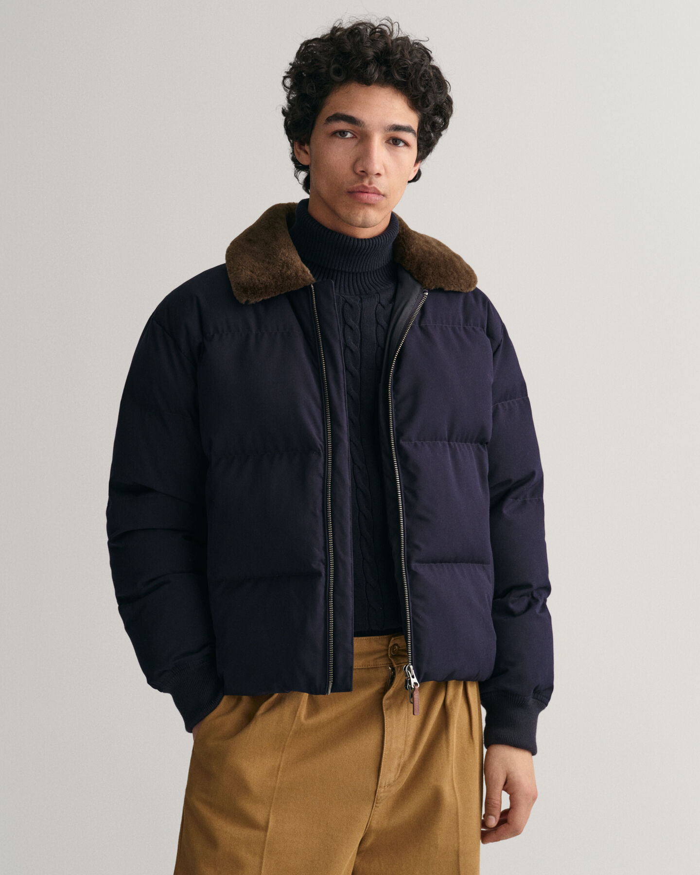 Wattierte Puffer Jacke aus Flanell