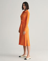 Slim Fit Jersey Hemdblusenkleid