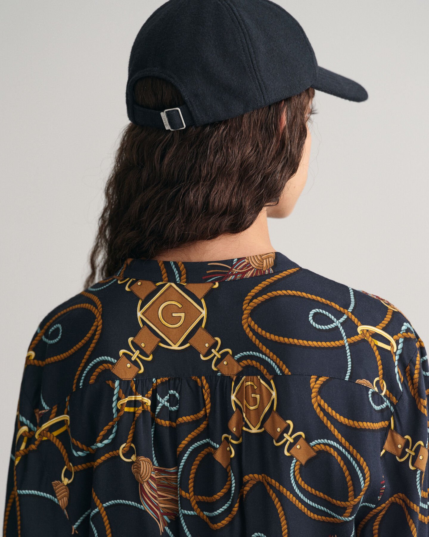 Hemdblusenkleid mit Seil-Print