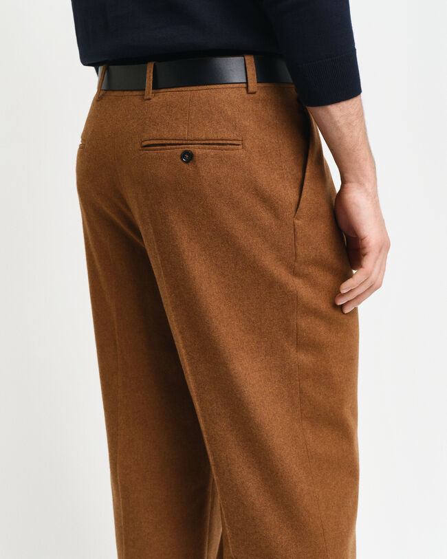 Relaxed Fit Anzughose aus Wollflanell