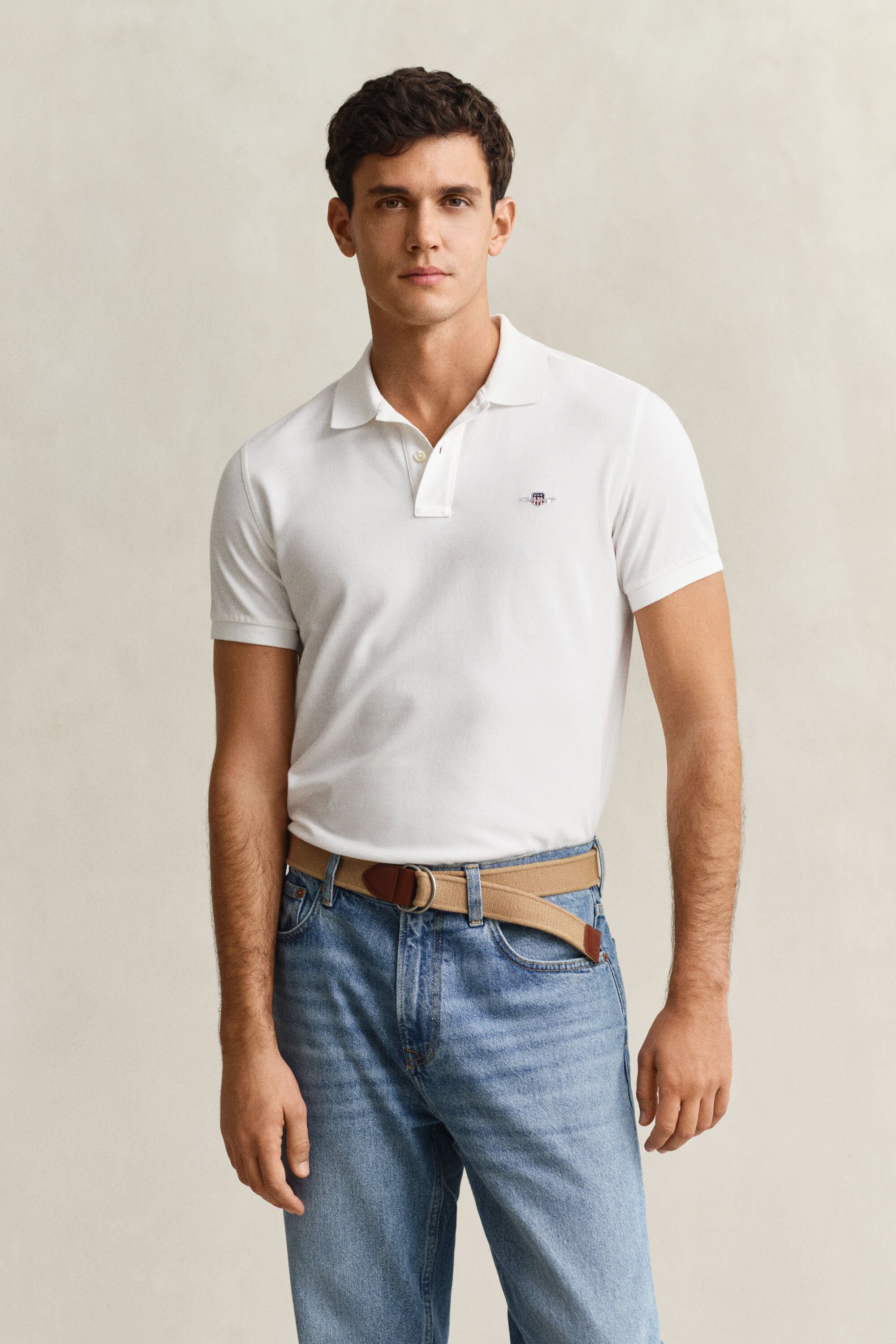 Slim Fit Archive Shield Piqué Poloshirt