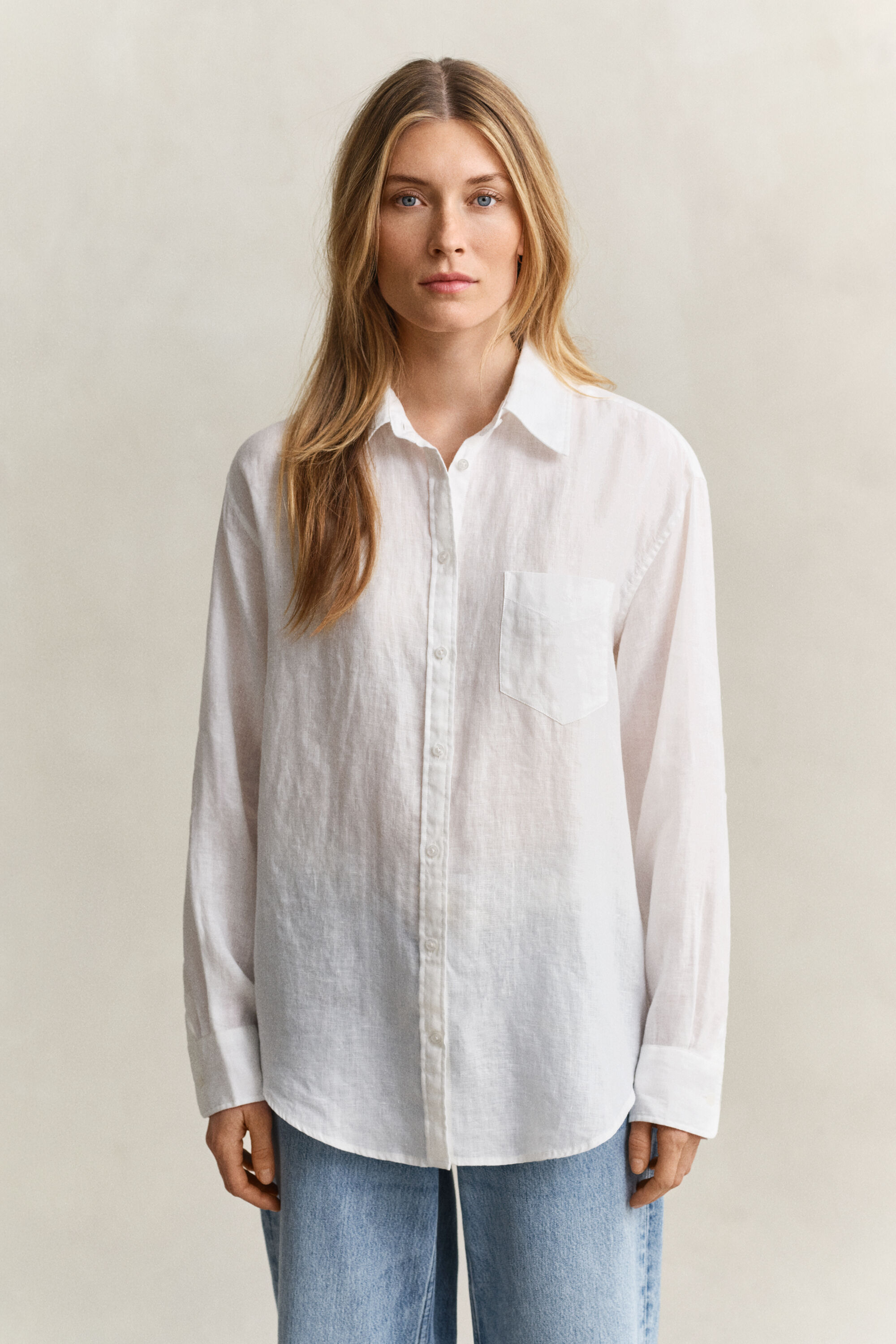 Relaxed Fit Leinen Bluse
