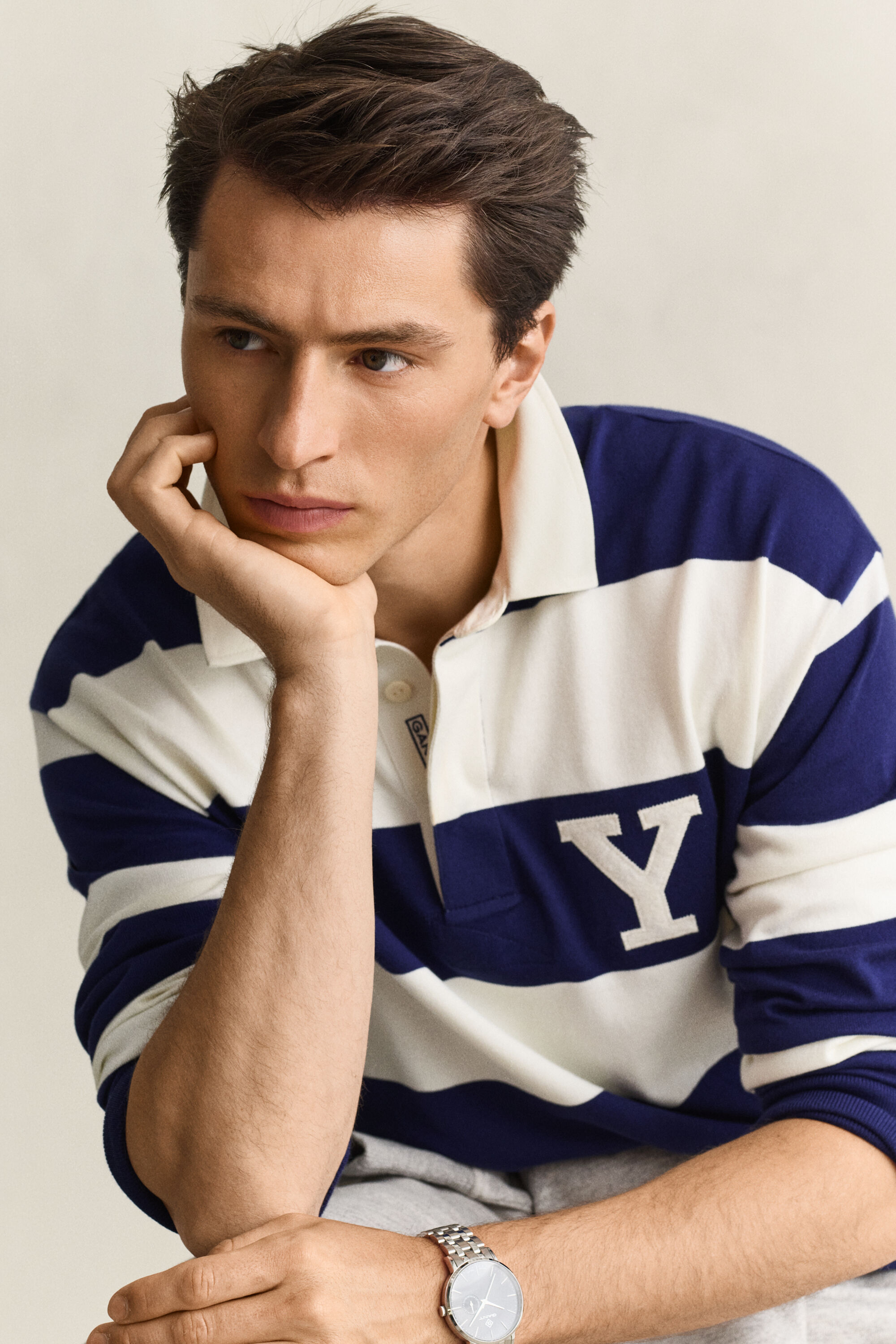 Gant x Yale Heavy Rugger mit Streifen