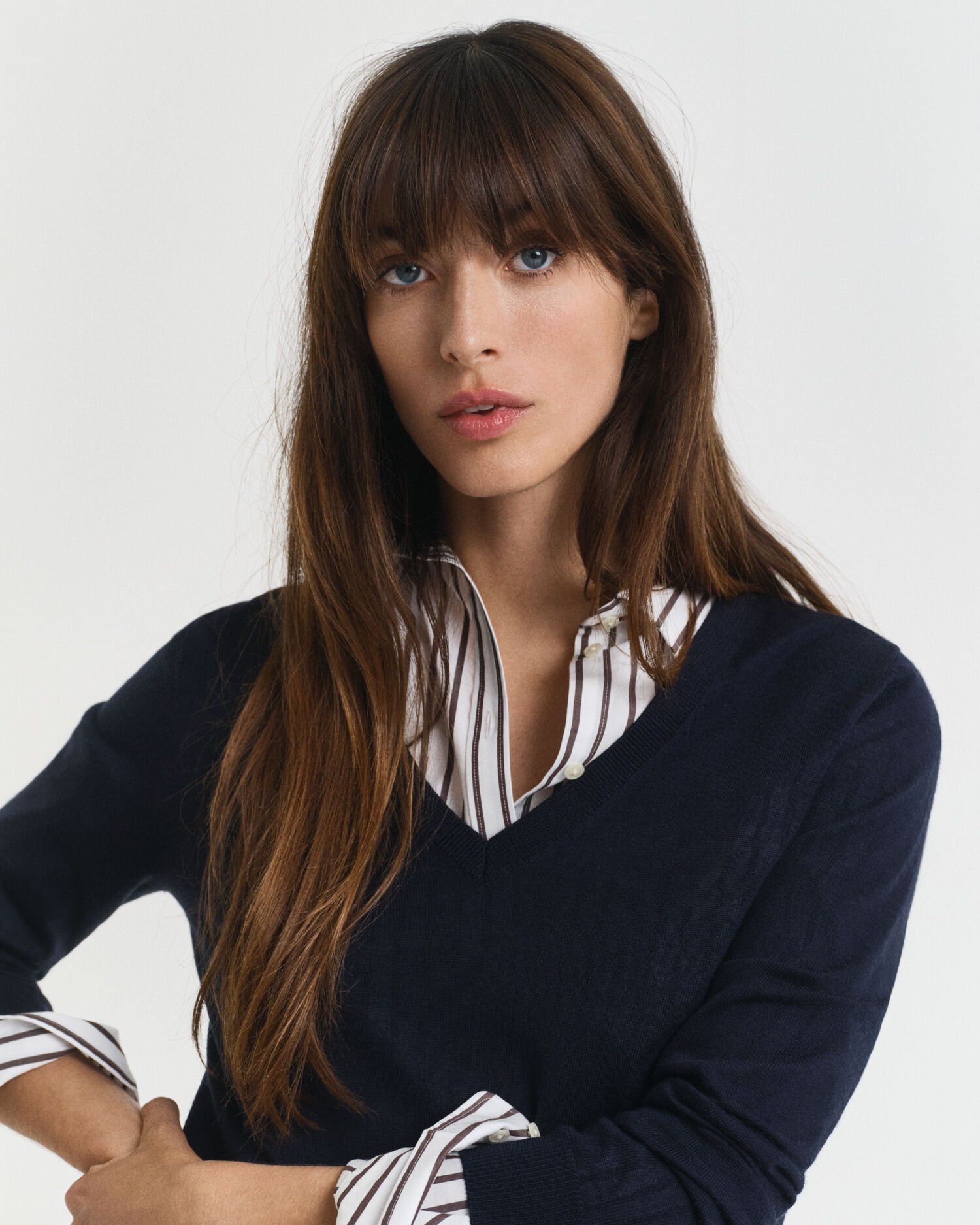 V-Neck Pullover aus extra feiner Merinowolle