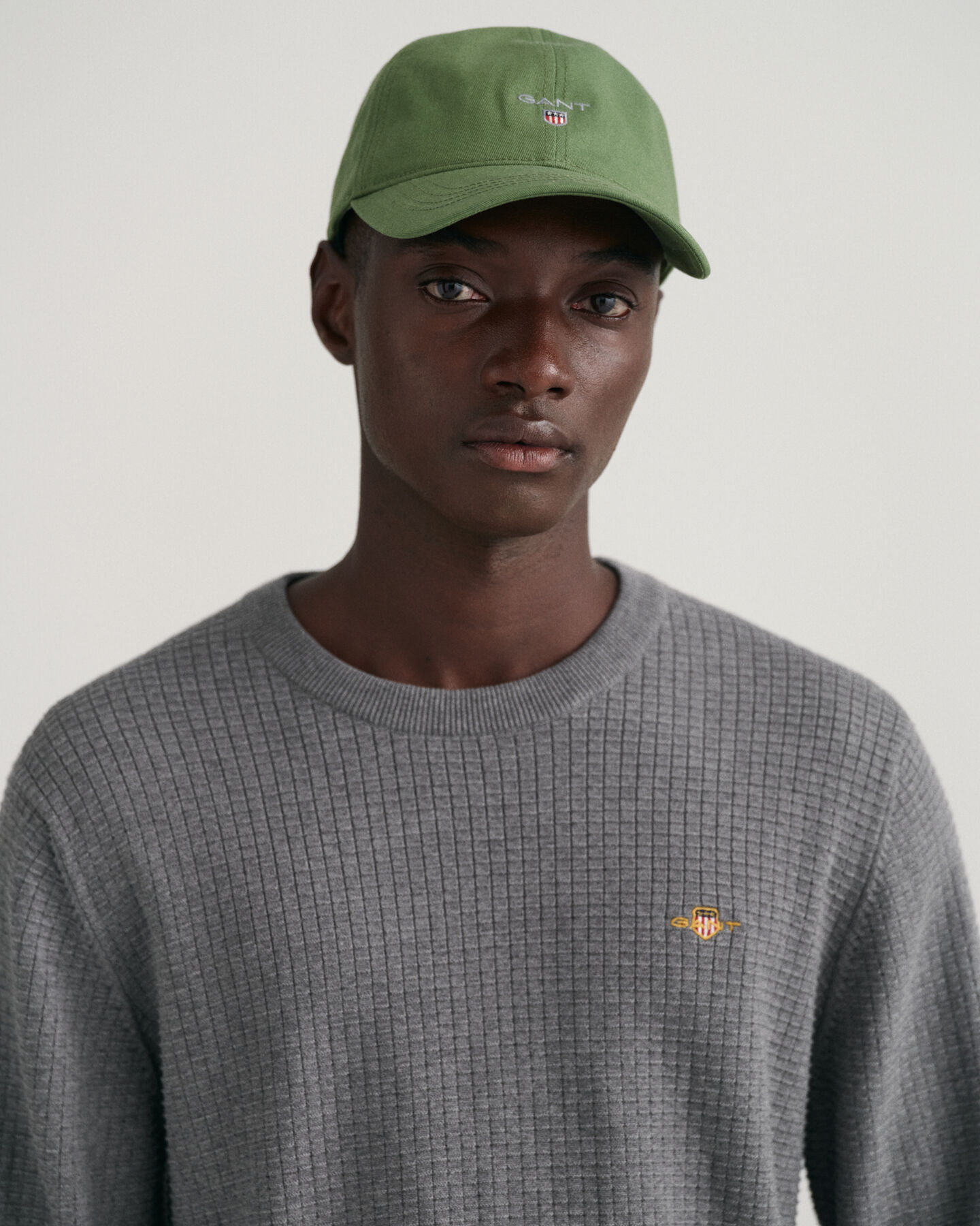 Struktur Rundhalspullover aus Baumwolle