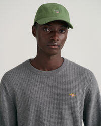 Struktur Rundhalspullover aus Baumwolle