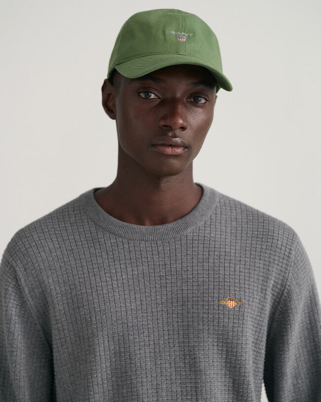 Struktur Rundhalspullover aus Baumwolle