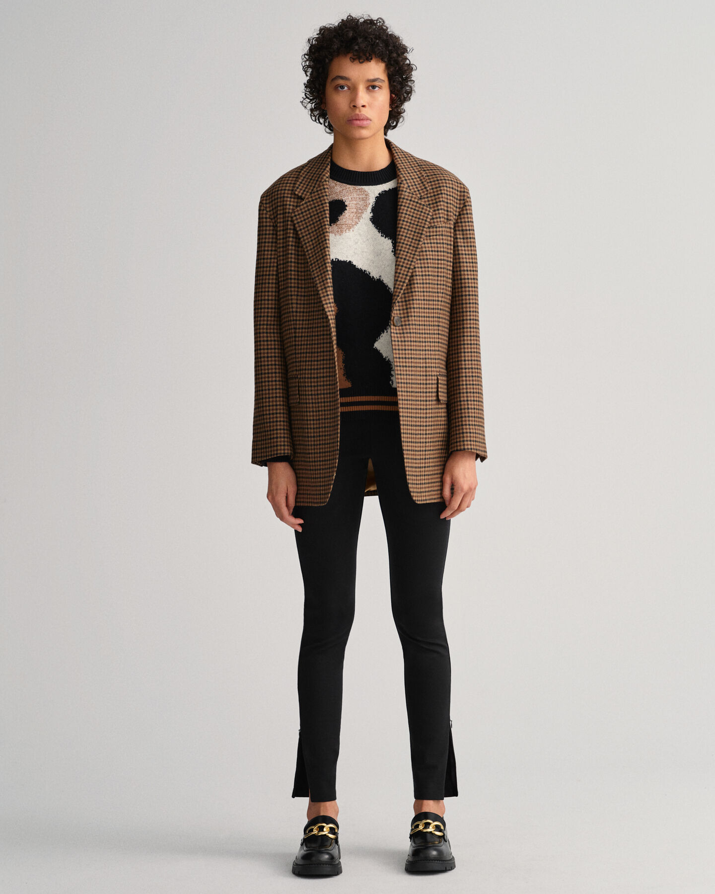 Jersey Leggings mit Seitenrei&szlig;verschl&uuml;ssen