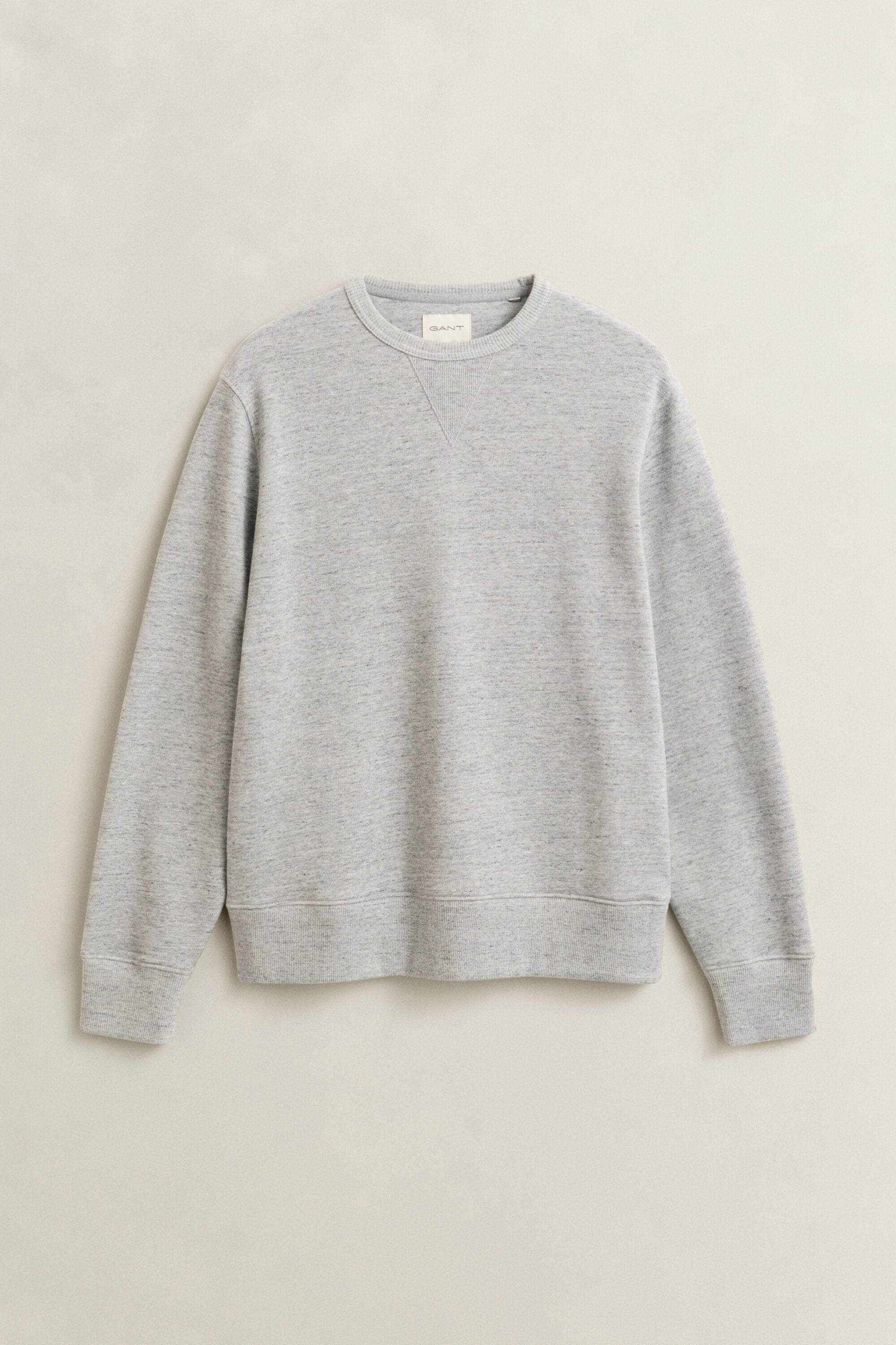 Meliertes Rundhals-Sweatshirt