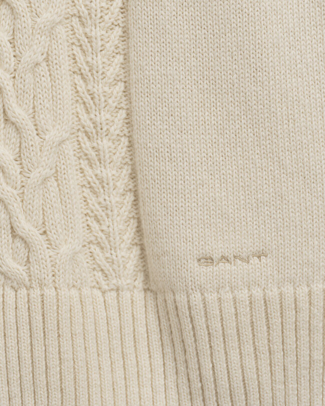 Teen Girls Rollkragenpullover mit Zopfmuster