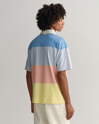 Retro Kurzarm-Rugger mit Blockstreifen