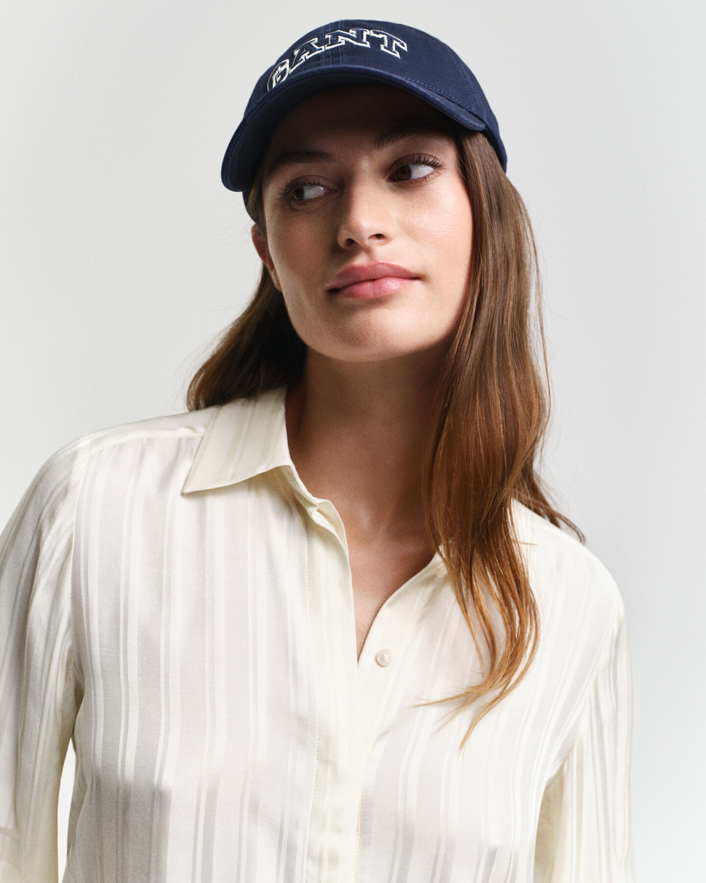 Regular Fit Satinbluse mit Streifen