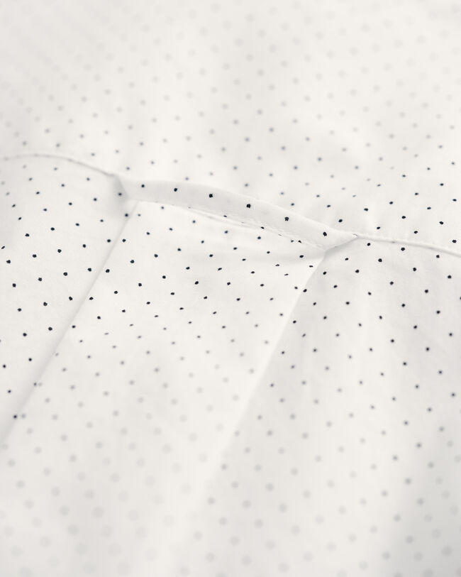 Regular Fit Popeline Hemd mit P&uuml;nktchenmuster