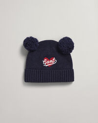 Girls Heart Beanie mit Bommeln