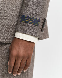 Slim Fit Herringbone Flanell Anzugsakko