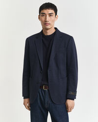 Slim Fit Two-Toned Sakko aus Jersey-Piqué