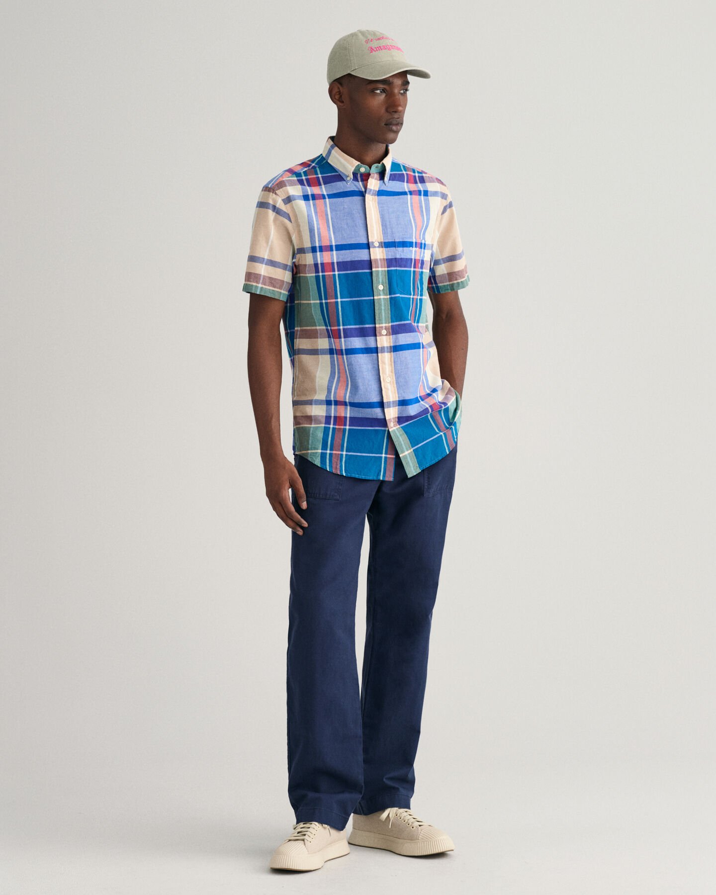 Regular Fit Indian Madras Kurzarmhemd