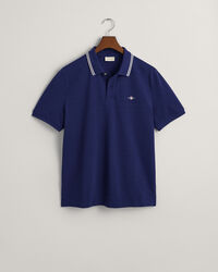 Seasonal Essential Tipped Piqu&eacute; Poloshirt mit Kontrast