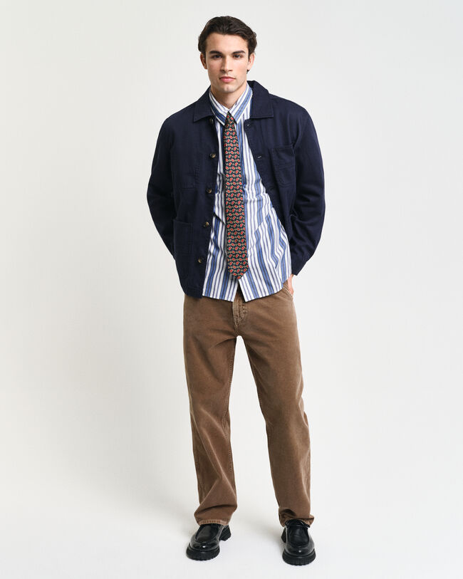 Stückgefärbte Hemdjacke