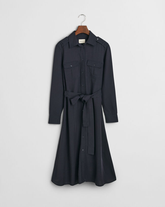 Hemdblusenkleid mit Tasche