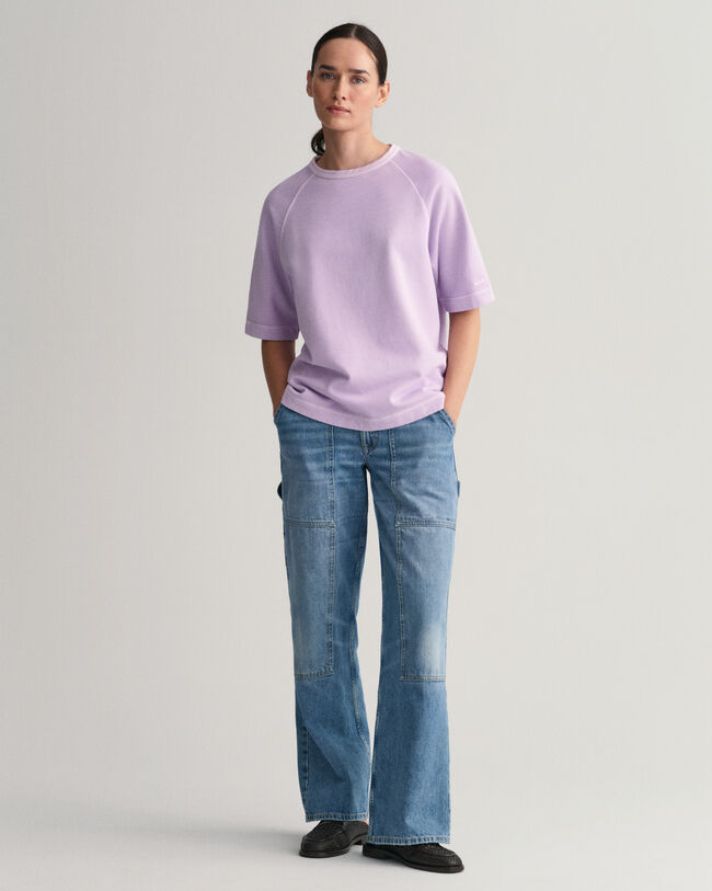 Sunfaded Kurzarm-Sweatshirt