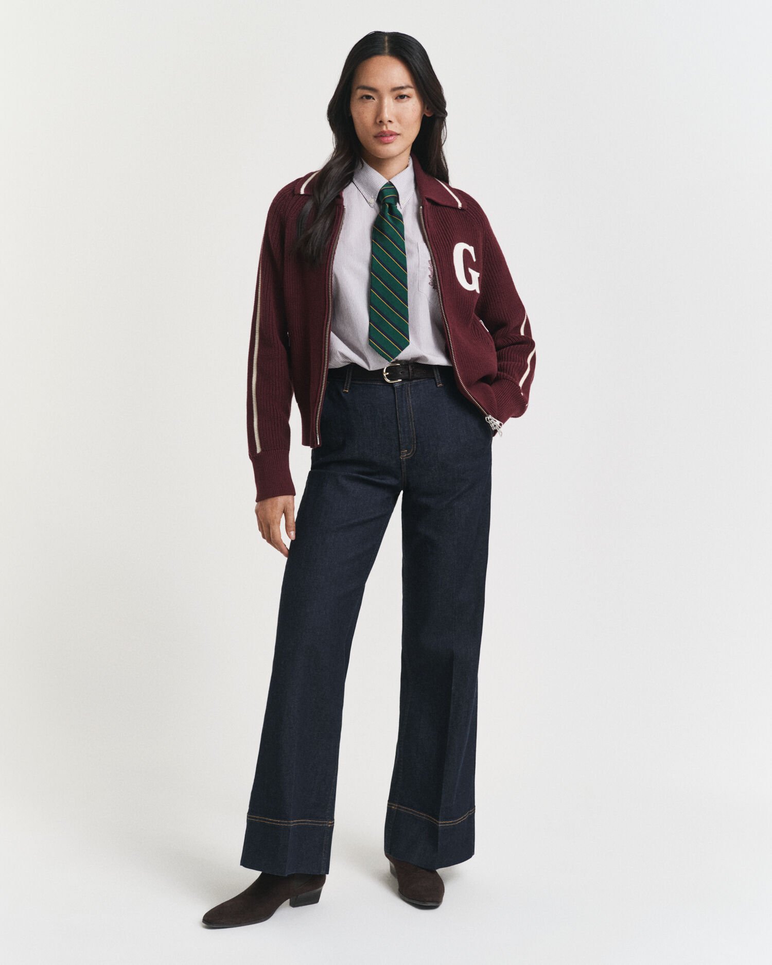 GANT Varsity Strickjacke mit Reißverschluss