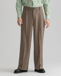 Karierte Anzughose mit Bundfalten