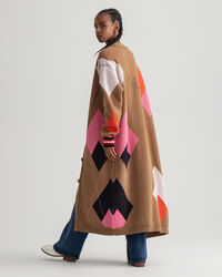 Longstrickjacke mit Argyle-Muster