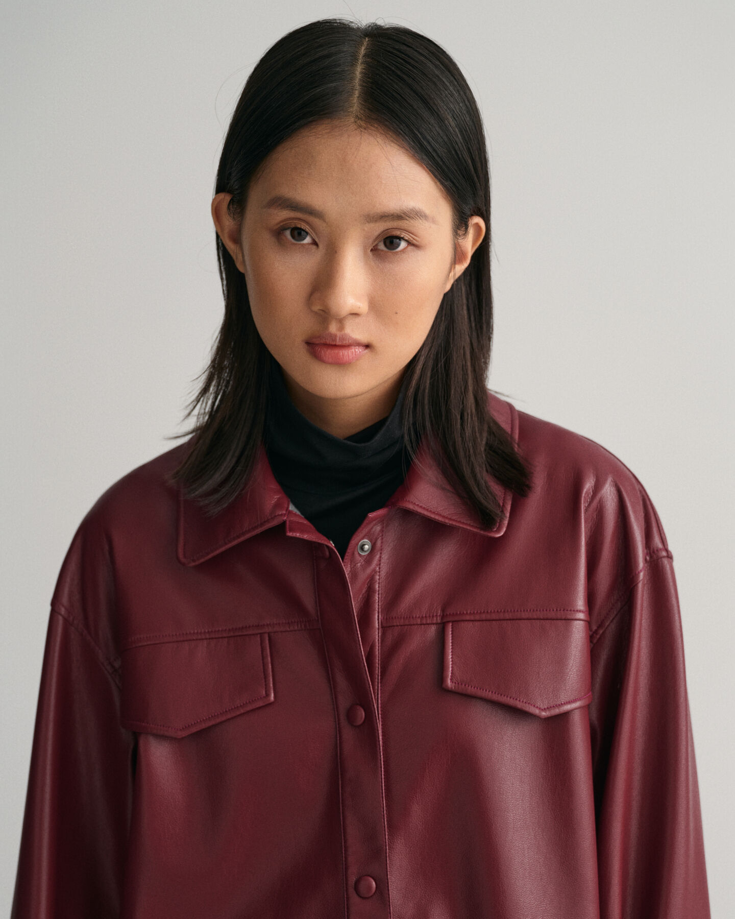 Hemdjacke aus Kunstleder