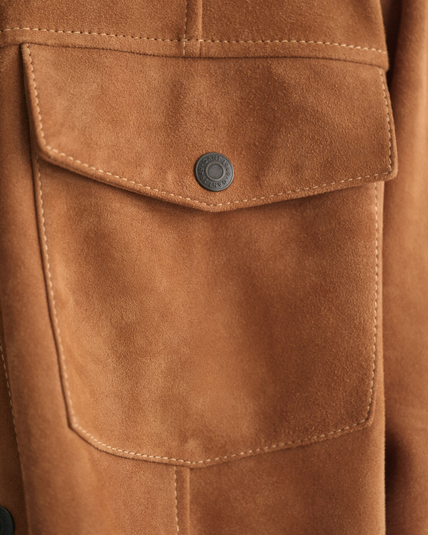 Oversized Hemd aus Veloursleder