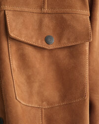 Oversized Hemd aus Veloursleder