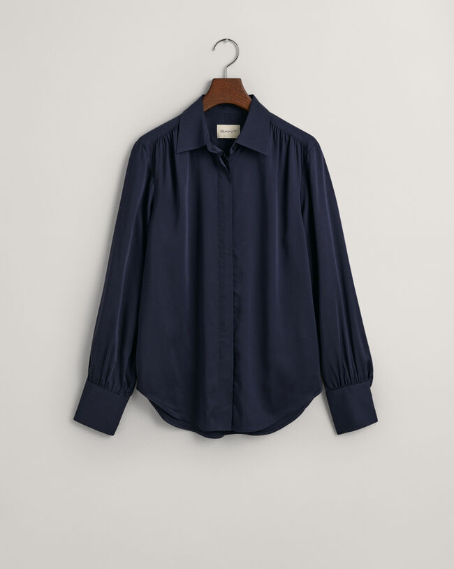 Regular Fit Satinbluse