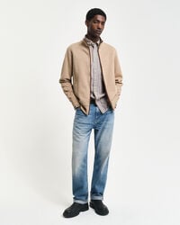 Sacker Rib Strickjacke mit Reißverschluss