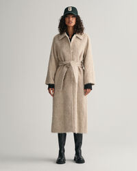 Kurzmantel mit haariger Struktur