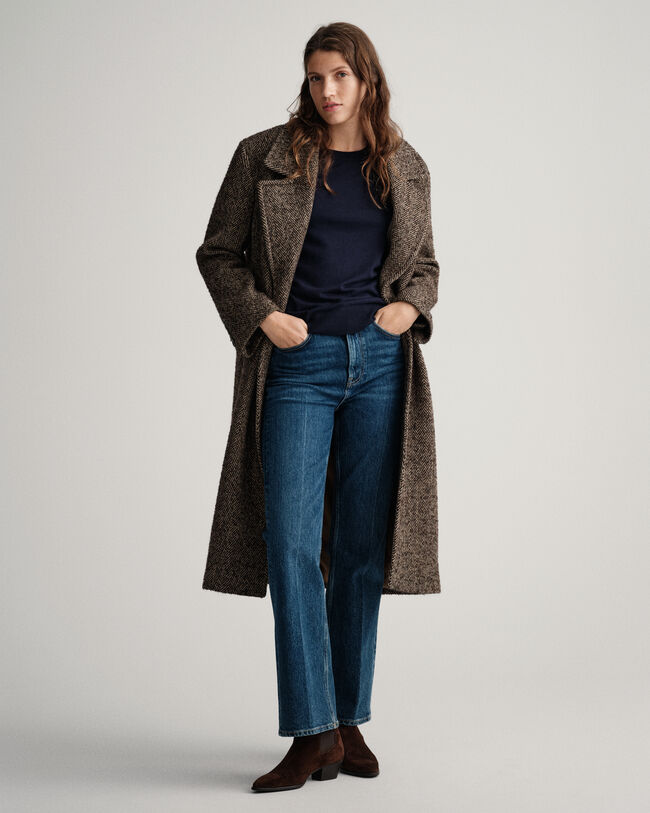 Baumwoll Kaschmir Rundhalspullover