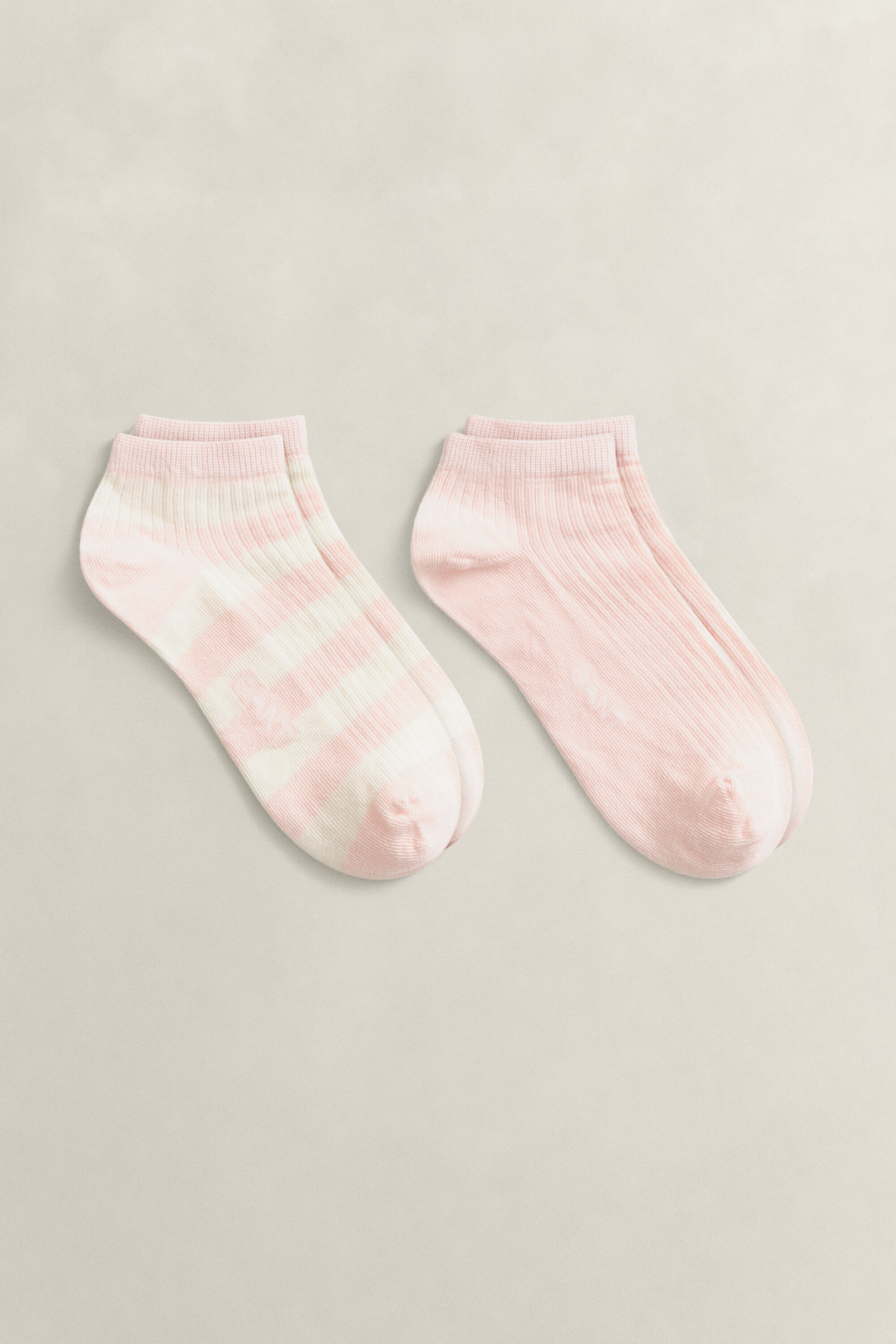 2er-Pack Knöchelsocken Gestreift & Einfarbig