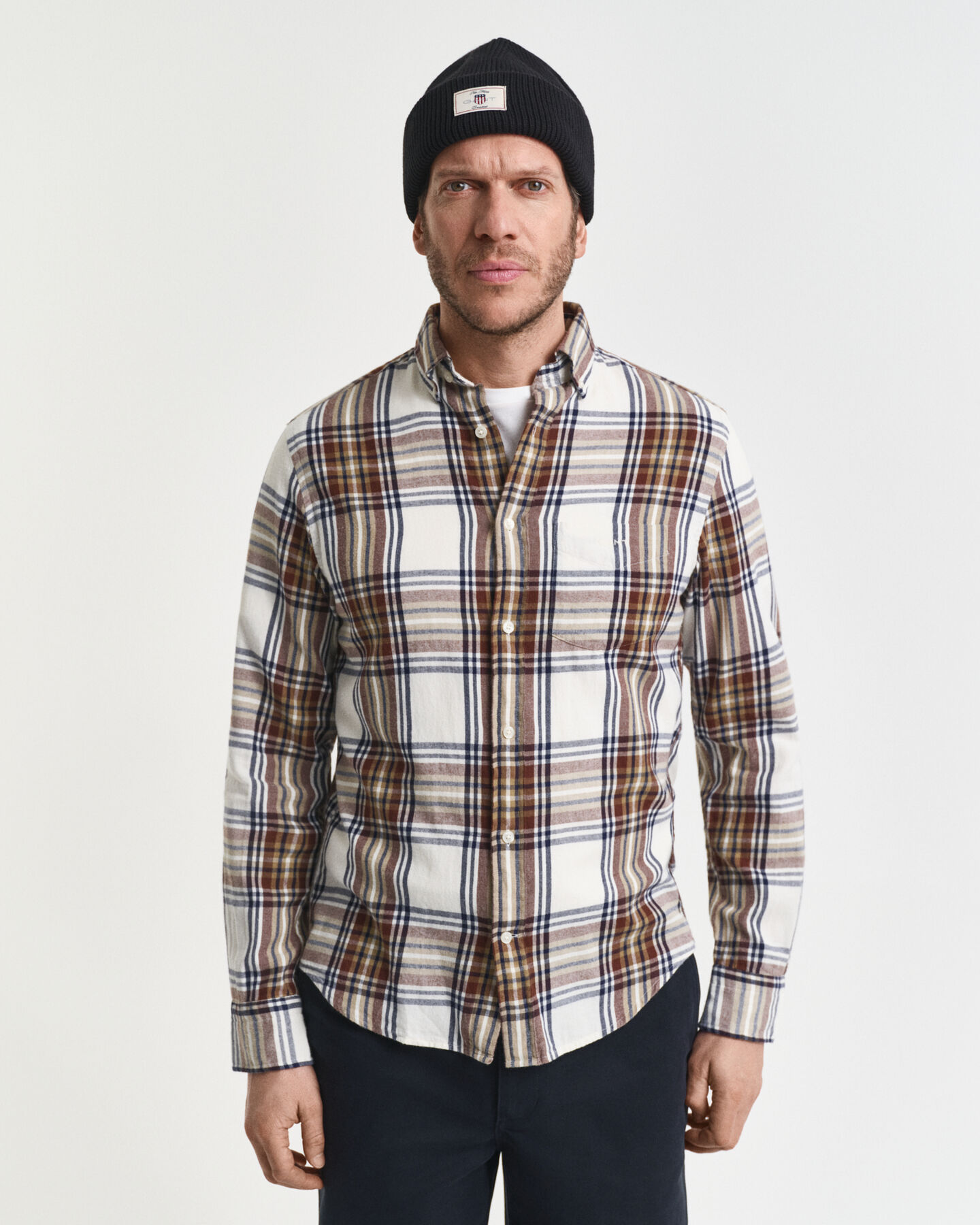 Regular Fit Windblown Flannel Karohemd