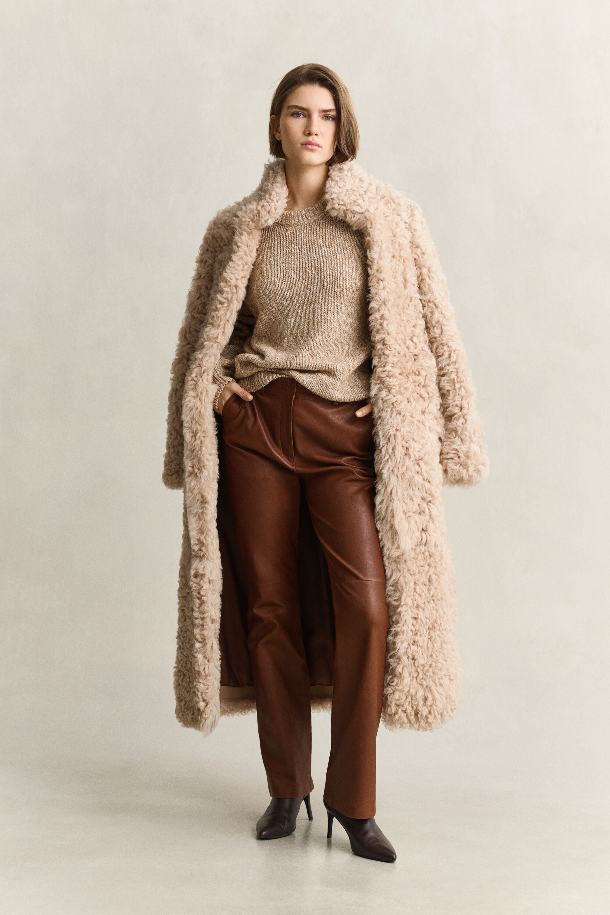 Shearling-Mantel