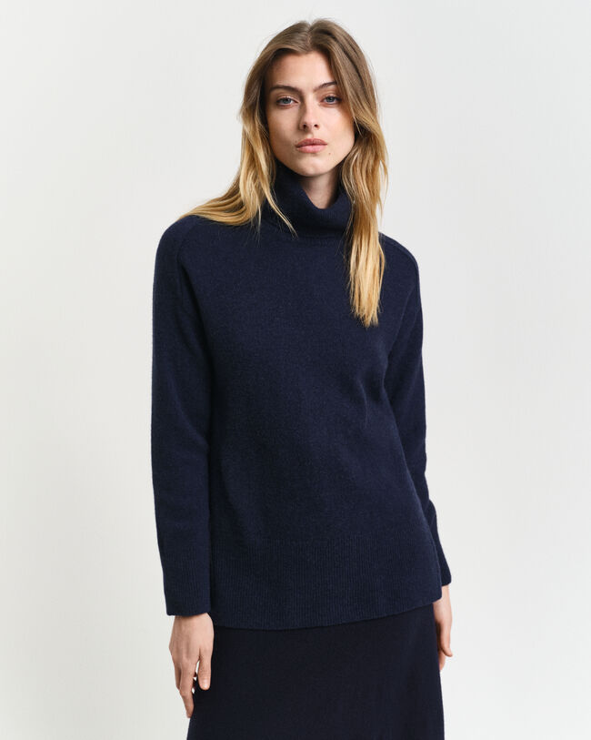 Herringbone Rollkragenpullover mit Detail