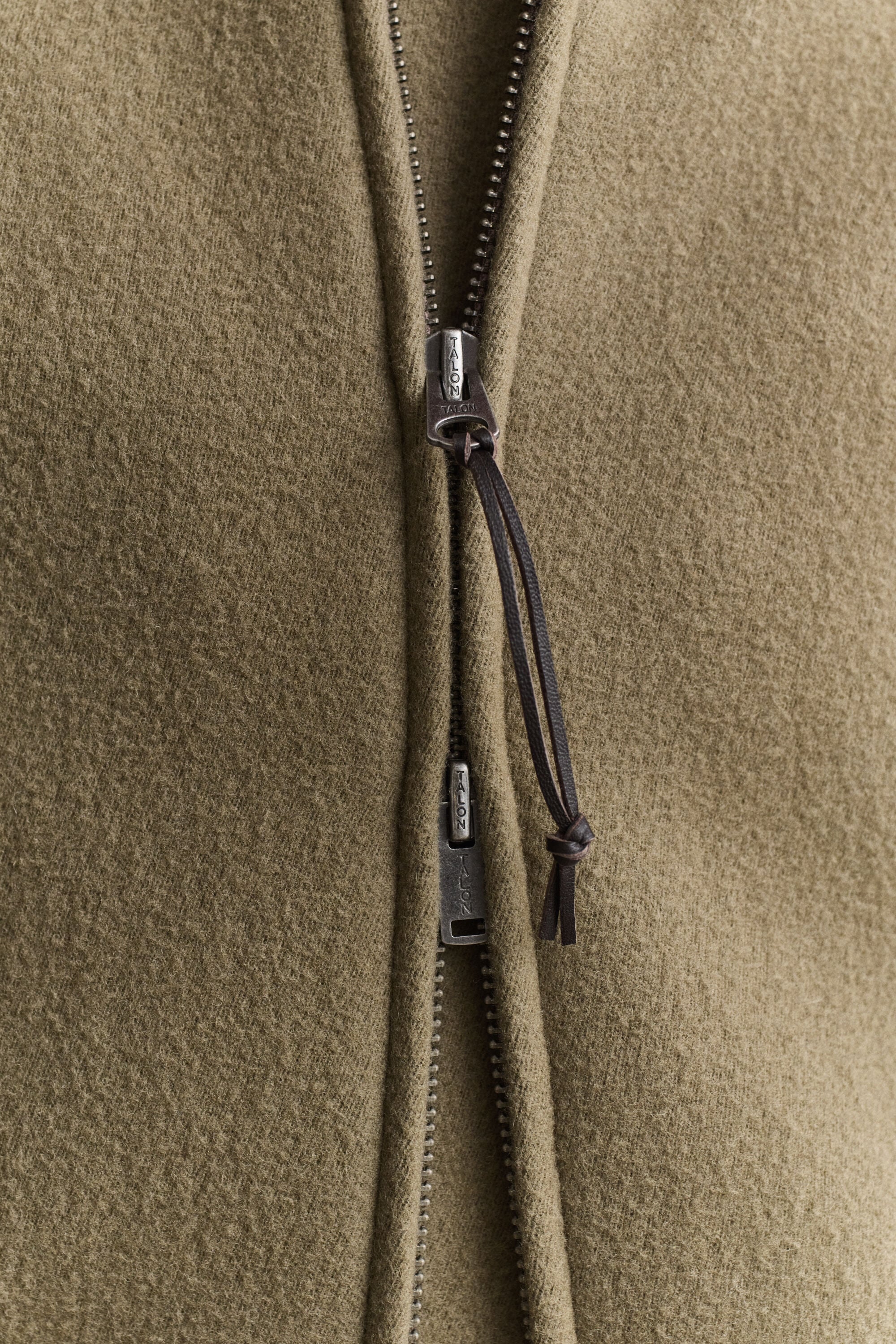 Fliegerjacke aus Wolle mit Shearlingesatz