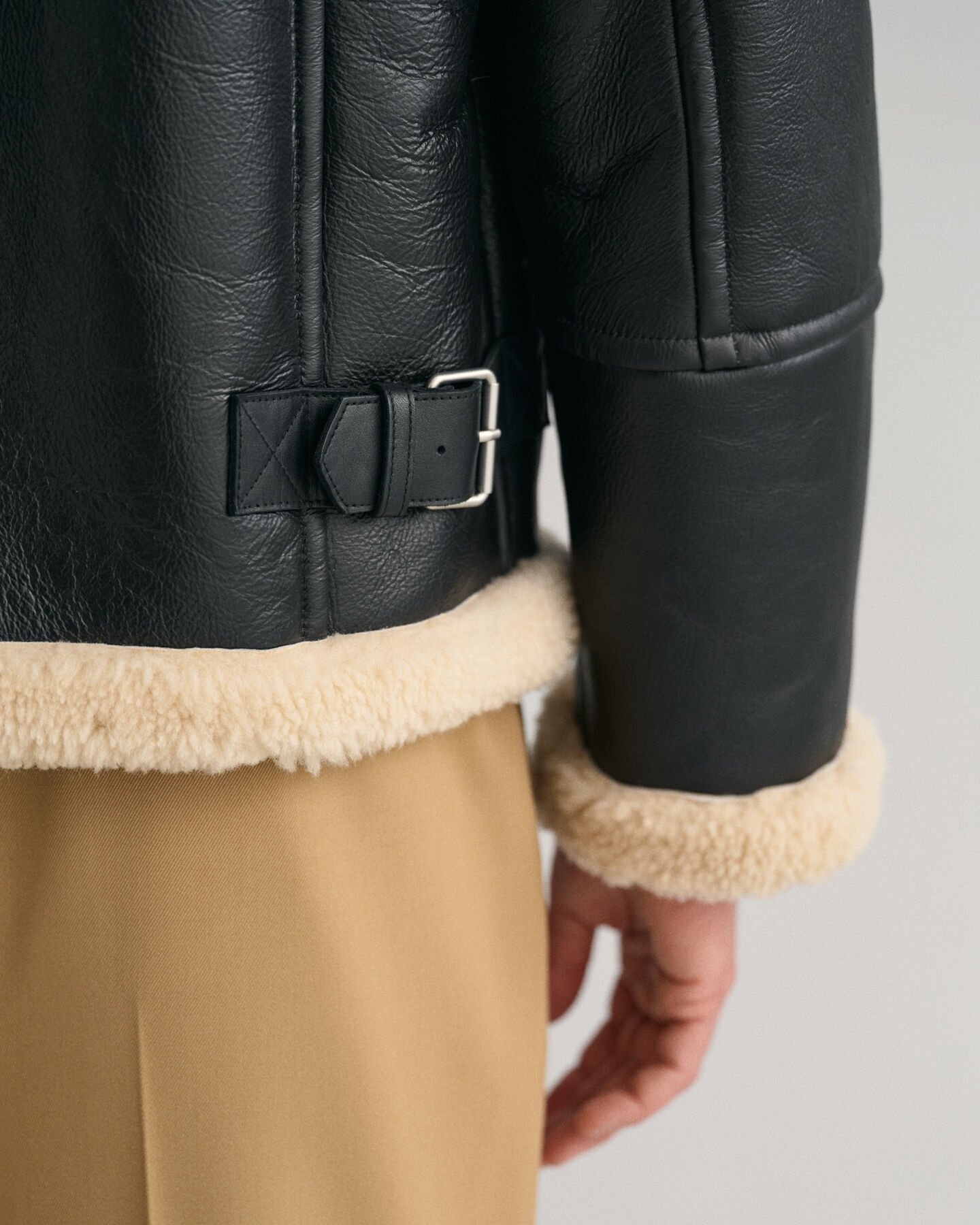 Schwere Shearling-Jacke