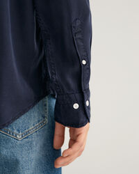 Relaxed Fit Lyocell Hemd in St&uuml;ckf&auml;rbung