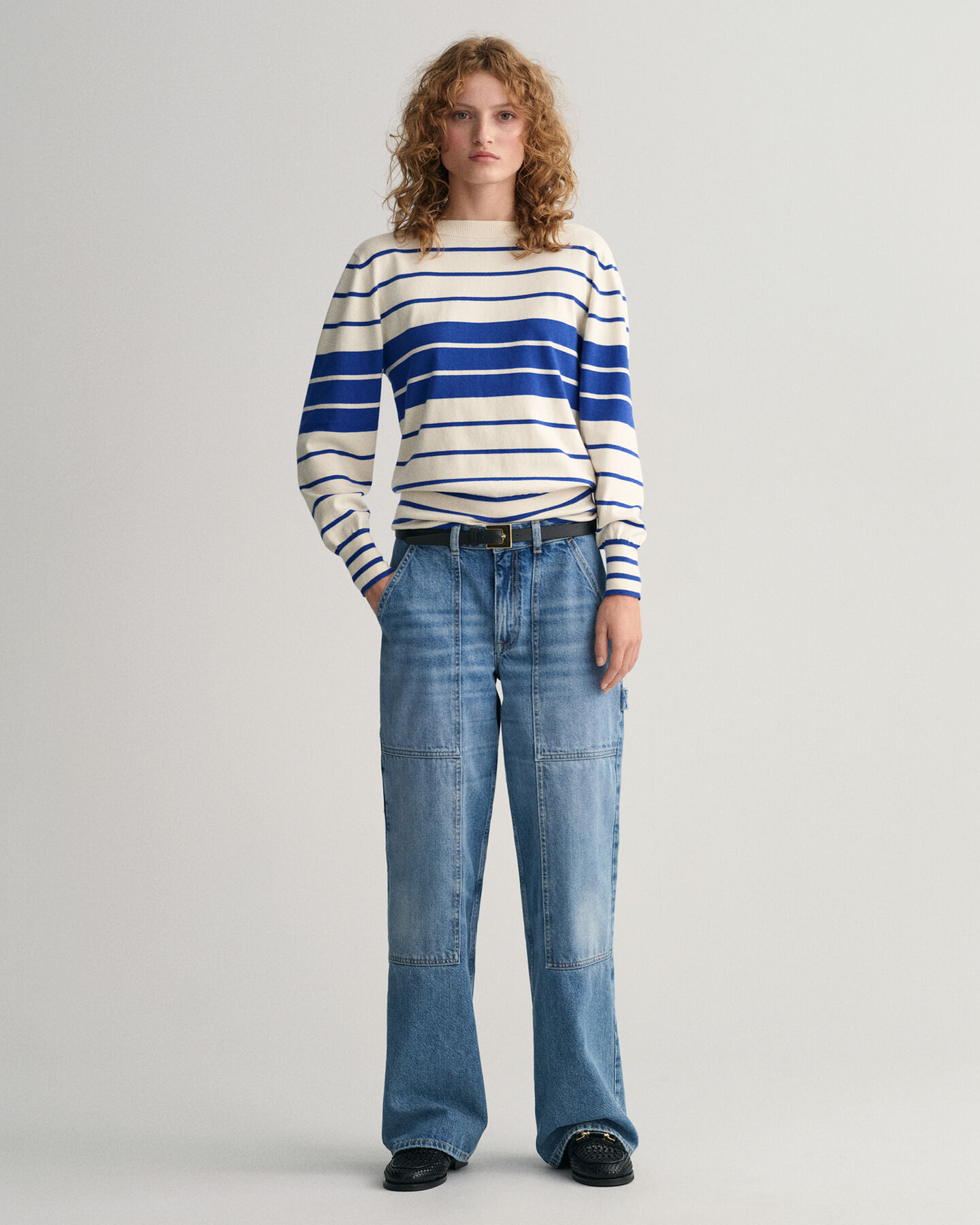 Cargo Jeans mit weitem Bein