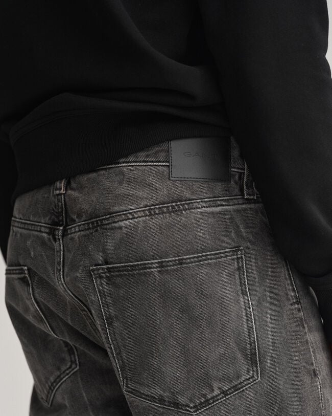 Hayes Slim Fit Jeans mit Vintage-Waschung